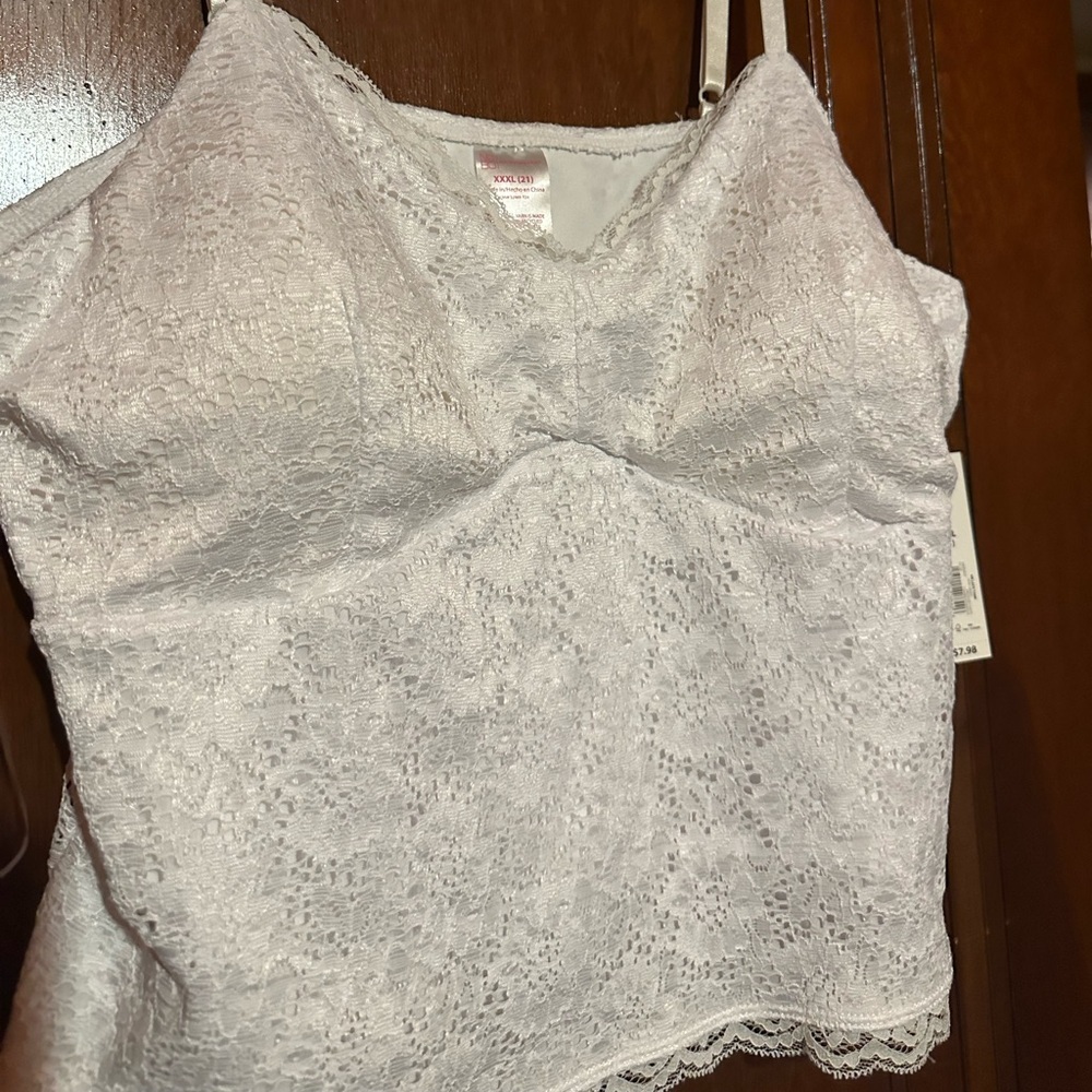 Brand New White Lace Halter Tank
